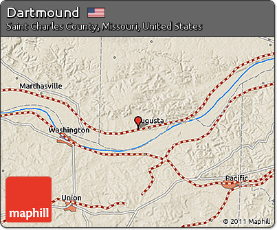 Shaded Relief 3D Map of Dartmound