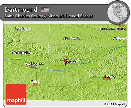 Physical Panoramic Map of Dartmound