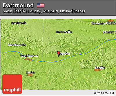 Physical Panoramic Map of Dartmound