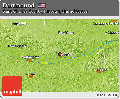 Physical Panoramic Map of Dartmound
