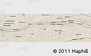 Shaded Relief Panoramic Map of the area around 38° 36' 25" N, 91° 43' 29" W