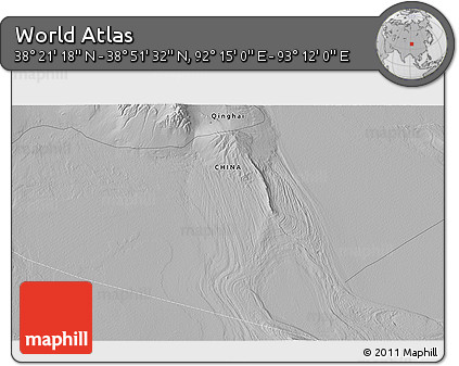 Physical 3D Map of the Area around 38° 36' 25" N, 92° 43' 29" E