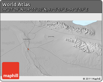 Physical 3D Map of the Area around 38° 36' 25" N, 93° 34' 29" E