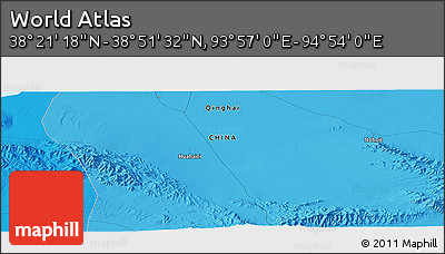 Political Panoramic Map of the Area around 38° 36' 25" N, 94° 25' 30" E