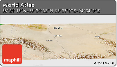 Satellite Panoramic Map of the Area around 38° 36' 25" N, 94° 25' 30" E