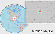 Gray Location Map of Gardner