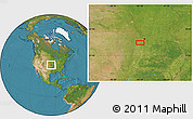 Satellite Location Map of Gardner