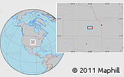 Gray Location Map of the area around 38° 36' 25" N, 96° 49' 29" W