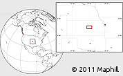 Blank Location Map of the area around 38° 36' 25" N, 97° 40' 30" W