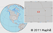 Gray Location Map of the area around 38° 36' 25" N, 97° 40' 30" W