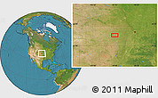 Satellite Location Map of the area around 38° 36' 25" N, 97° 40' 30" W