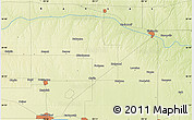 Physical Map of the area around 38° 36' 25" N, 98° 31' 30" W