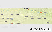 Physical Panoramic Map of the area around 38° 36' 25" N, 98° 31' 30" W