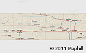 Shaded Relief Panoramic Map of the area around 38° 36' 25" N, 98° 31' 30" W