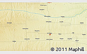 Physical 3D Map of the area around 38° 36' 25" N, 99° 22' 30" W