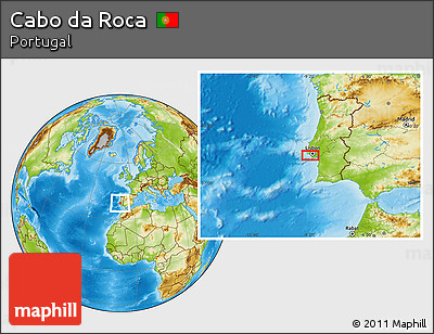 Physical Location Map of Cabo Da Roca