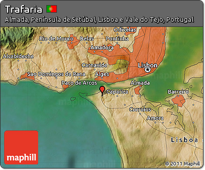Satellite Map of Trafaria