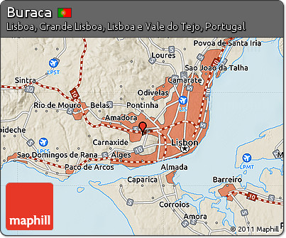 Shaded Relief Map of Buraca