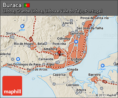 Shaded Relief Map of Buraca