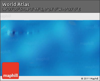 Physical 3D Map of the Area around 38° 18' 21" S, 0° 4' 30" E