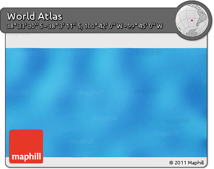 Shaded Relief 3D Map of the Area around 38° 18' 21" S, 100° 13' 29" W
