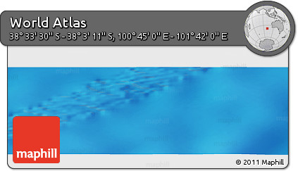 Physical Panoramic Map of the Area around 38° 18' 21" S, 101° 13' 29" E