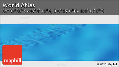 Physical Panoramic Map of the Area around 38° 18' 21" S, 101° 13' 29" E