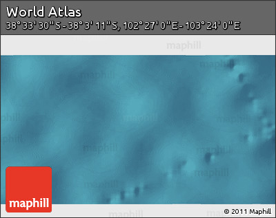 Satellite 3D Map of the Area around 38° 18' 21" S, 102° 55' 30" E