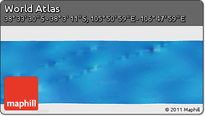 Physical Panoramic Map of the Area around 38° 18' 21" S, 106° 19' 29" E