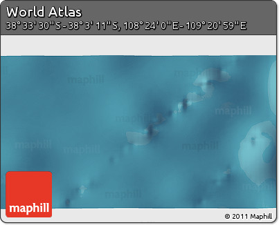 Satellite 3D Map of the Area around 38° 18' 21" S, 108° 52' 30" E
