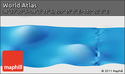 Physical Panoramic Map of the Area around 38° 18' 21" S, 109° 43' 29" E