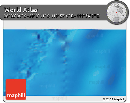 Physical 3D Map of the Area around 38° 18' 21" S, 111° 25' 30" E