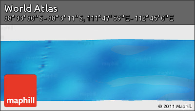 Physical Panoramic Map of the Area around 38° 18' 21" S, 112° 16' 30" E