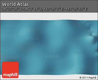 Satellite 3D Map of the Area around 38° 18' 21" S, 113° 7' 30" E