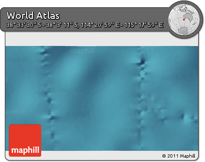 Satellite 3D Map of the Area around 38° 18' 21" S, 114° 49' 29" E