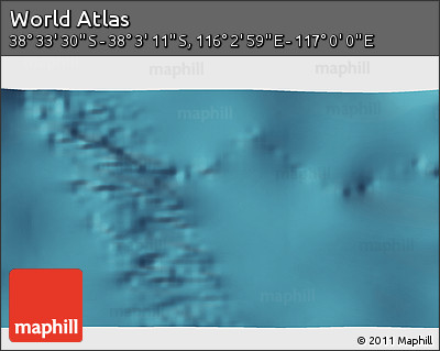 Satellite 3D Map of the Area around 38° 18' 21" S, 116° 31' 30" E