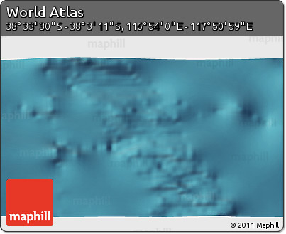 Satellite 3D Map of the Area around 38° 18' 21" S, 117° 22' 30" E