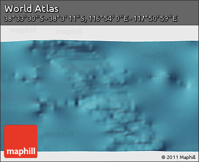 Satellite 3D Map of the Area around 38° 18' 21" S, 117° 22' 30" E