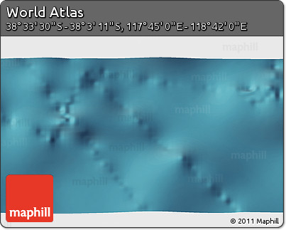 Satellite 3D Map of the Area around 38° 18' 21" S, 118° 13' 29" E