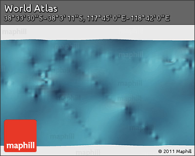Satellite 3D Map of the Area around 38° 18' 21" S, 118° 13' 29" E