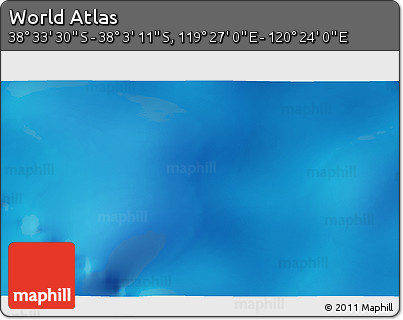 Physical 3D Map of the Area around 38° 18' 21" S, 119° 55' 30" E