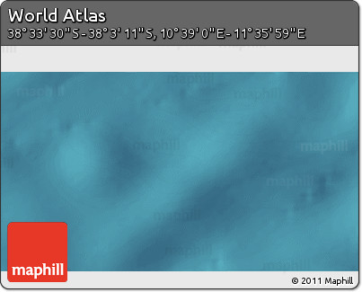 Satellite 3D Map of the Area around 38° 18' 21" S, 11° 7' 30" E
