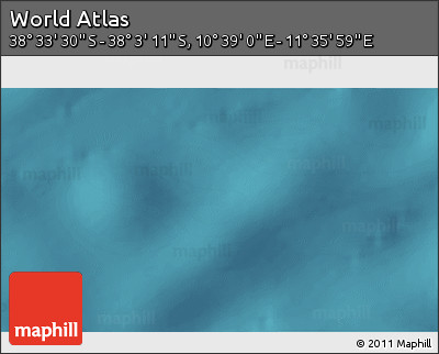 Satellite 3D Map of the Area around 38° 18' 21" S, 11° 7' 30" E