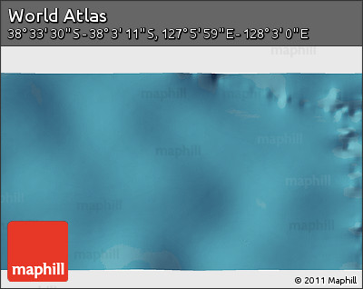 Satellite 3D Map of the Area around 38° 18' 21" S, 127° 34' 30" E