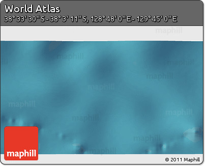 Satellite 3D Map of the Area around 38° 18' 21" S, 129° 16' 30" E