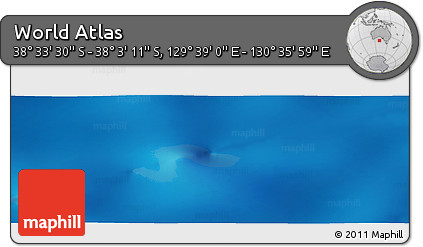 Physical Panoramic Map of the Area around 38° 18' 21" S, 130° 7' 30" E