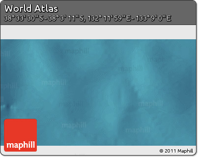Satellite 3D Map of the Area around 38° 18' 21" S, 132° 40' 30" E
