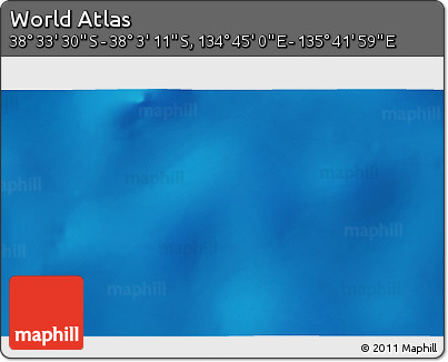 Physical 3D Map of the Area around 38° 18' 21" S, 135° 13' 29" E