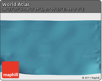 Satellite 3D Map of the Area around 38° 18' 21" S, 13° 40' 30" E