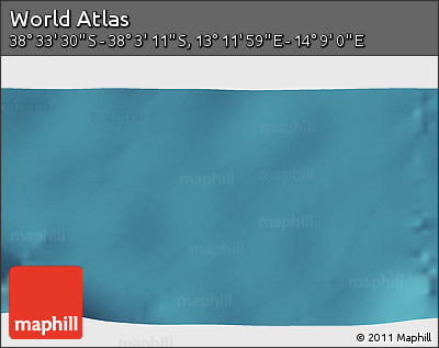 Satellite 3D Map of the Area around 38° 18' 21" S, 13° 40' 30" E
